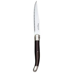 Custom Libbey 201 2882 Slim Steak Knife w/ Black Plastic Handle