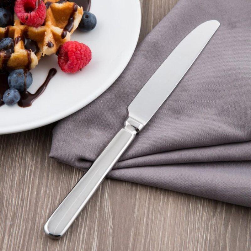 Custom Libbey 213 5511 Baguette 8 Dessert Knife w/ Pinched Bolster - 1
