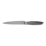 Custom Libbey 9 3/8" Heavy Steak Knife w/ Gray Marble Handle