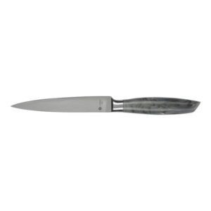 Custom Libbey 9 3/8" Heavy Steak Knife w/ Gray Marble Handle