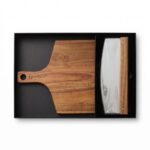 Custom Thornton Stainless Pizza Knife And Acacia Wood Cutting Board - 2