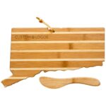 Custom Connecticut Charcuterie Board with Spreader Knife Gift Set