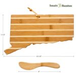 Custom Connecticut Charcuterie Board with Spreader Knife Gift Set - 2