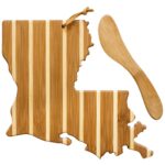Custom Louisiana Charcuterie Board with Spreader Knife Gift Set - 1