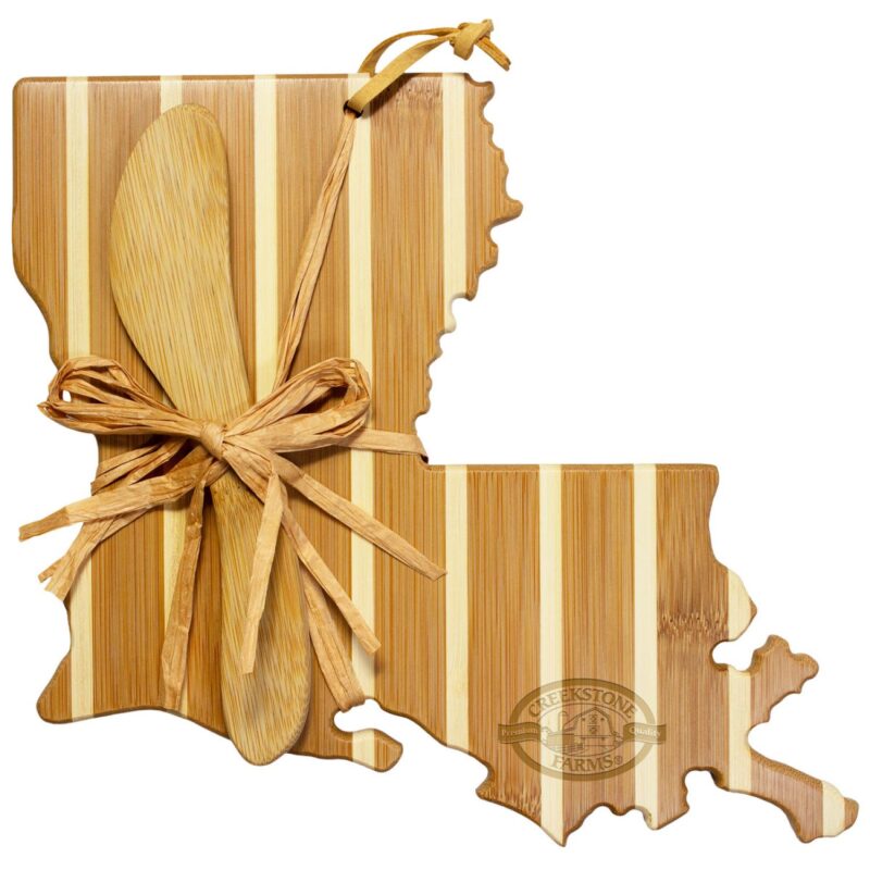 Louisiana-Charcuterie-Board-with-Spreader-Knife-Gift-Set-20-7162 Custom Louisiana Charcuterie Board with Spreader Knife Gift Set