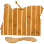 Custom Oregon Charcuterie Board with Spreader Knife Gift Set
