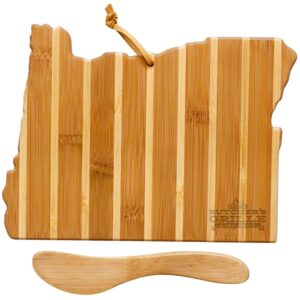 Custom Oregon Charcuterie Board with Spreader Knife Gift Set