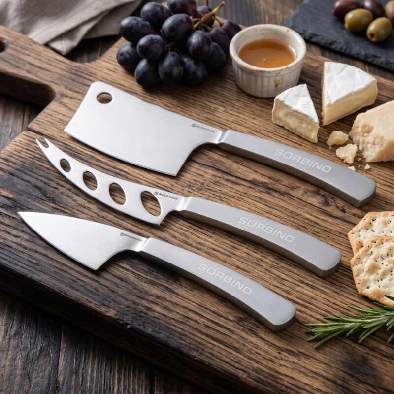 Custom Swissmar Barcelona 3 Pc Cheese Knife Set - 2