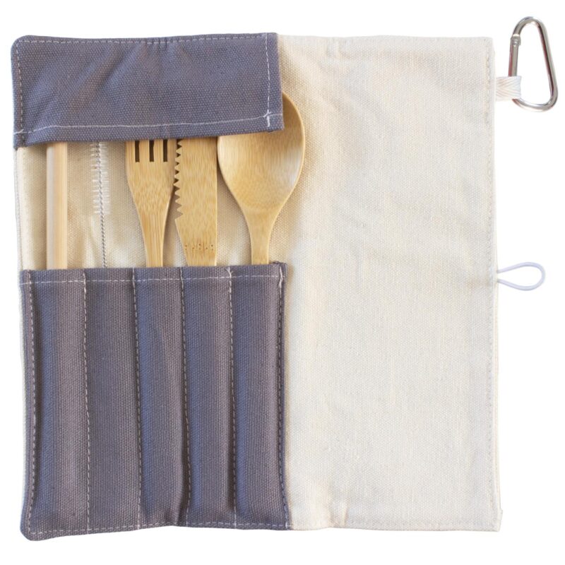 Custom Take-Along Flatware Pineapple Utensil Roll - 4
